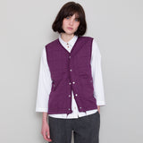 Qulited Boxy Gilet - Wine