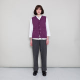 Qulited Boxy Gilet - Wine