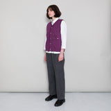 Qulited Boxy Gilet - Wine