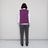 Qulited Boxy Gilet - Wine