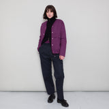 Qulited Boxy Jacket - Wine
