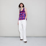 Scoop Back Vest - Painted Gingham Satin