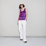 Scoop Back Vest - Painted Gingham Satin