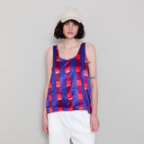 Scoop Back Vest - Painted Gingham Satin