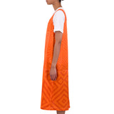 Slip Dress - Orange Coral Diamond Print