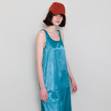 Slip Dress - Verdigris Satin
