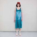 Slip Dress - Verdigris Satin