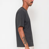 Slub Embroidered T-Shirt - Soft Black