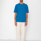 Slub Embroidered T-Shirt - Soft Blue