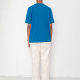 Slub Embroidered T-Shirt - Soft Blue