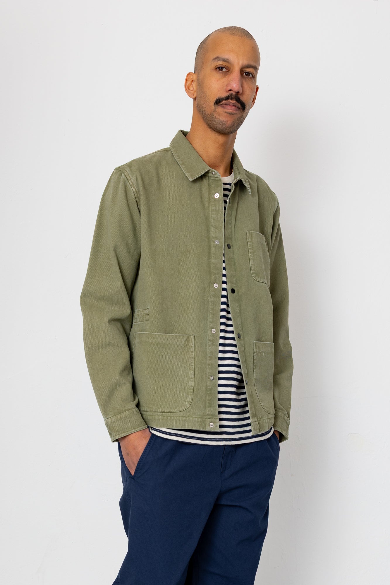Folk Twill Assembly Jacket - Olive