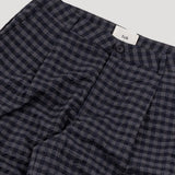 Folk | Folk Wide Fit Trouser - Navy Crinkle Check