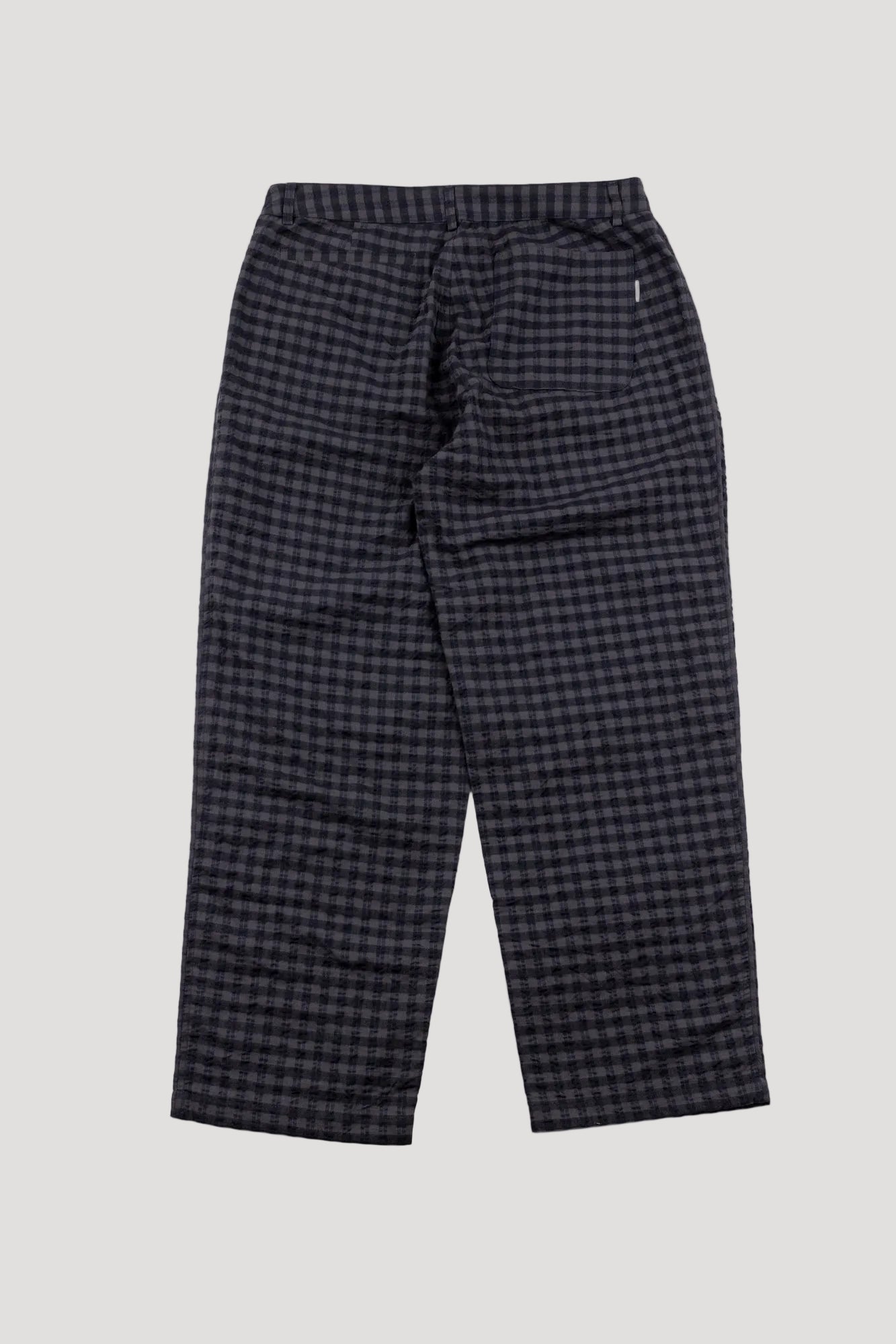 Folk | Folk Wide Fit Trouser - Navy Crinkle Check