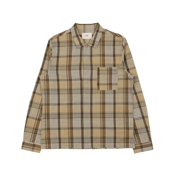 Patch Shirt - Olive Check