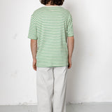 Drawcord Loose Trouser - Light Grey Seersucker