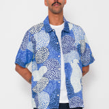Gabe Shirt - Dot Print Blue Mono