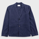 Lunar Blazer - Dark Navy Cotton Linen