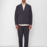Lunar Blazer - Soft Black Cotton Linen