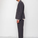 Lunar Blazer - Soft Black Cotton Linen