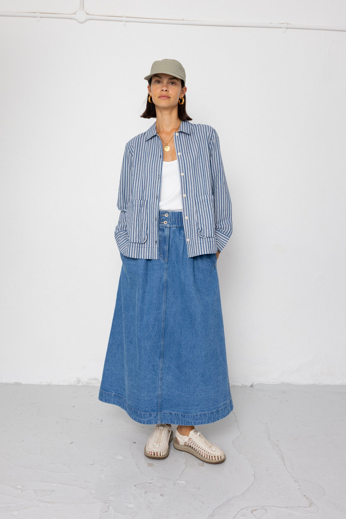 Folk | Folk Maxi Skirt - Heavy Bleach Wash