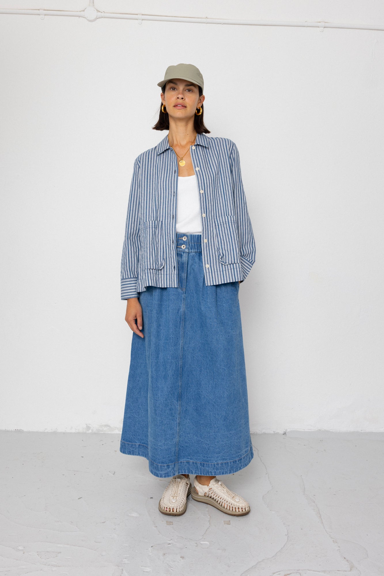 Folk | Folk Maxi Skirt - Heavy Bleach Wash