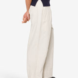 MHL - Pleated Crop Trouser - Dry Ctn Linen - Pale Stone