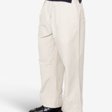MHL - Pleated Crop Trouser - Dry Ctn Linen - Pale Stone
