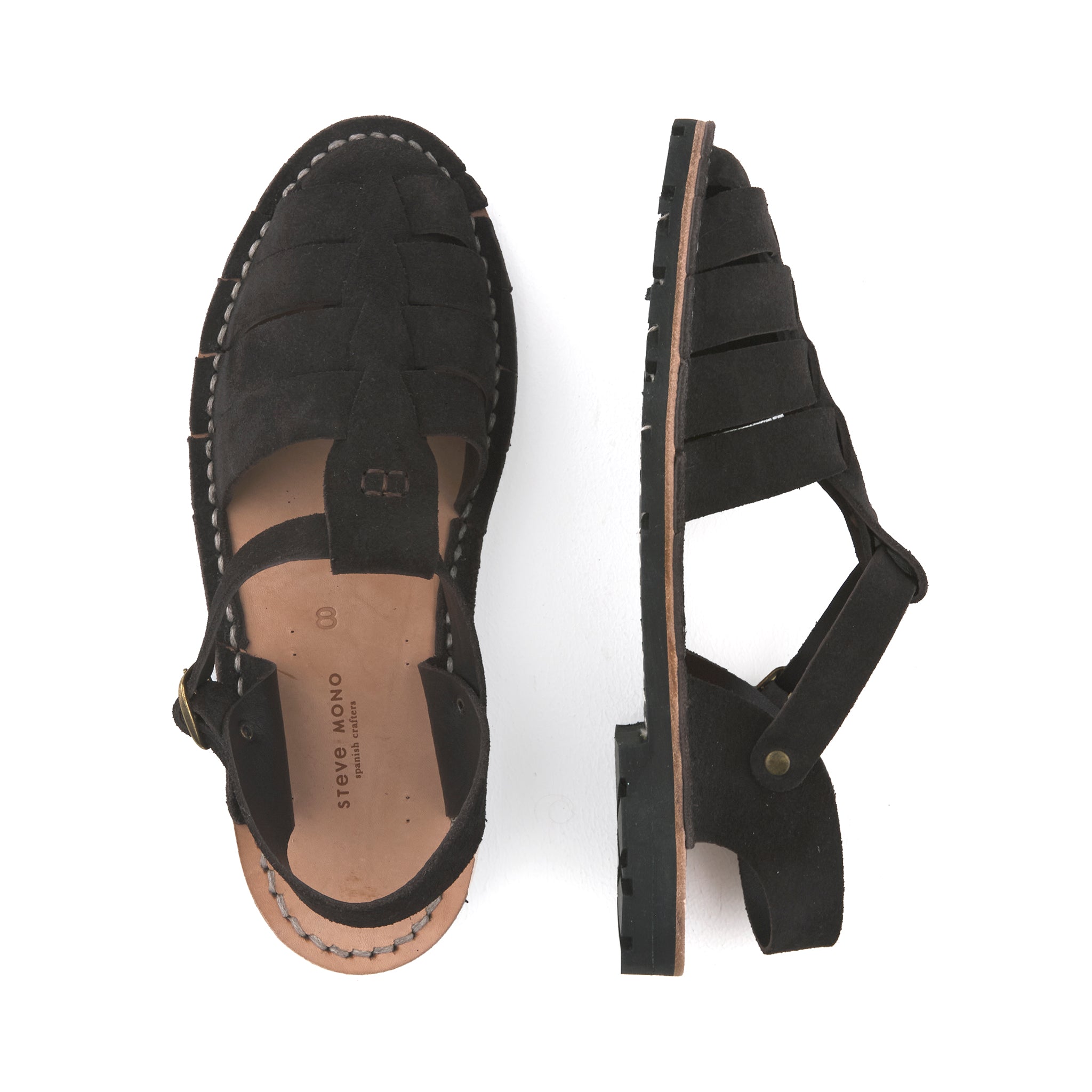 Steve Mono | Steve Mono - Artisanal Sandals 10/09 Suede Calf - Espresso