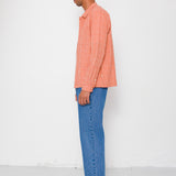 Patch Shirt - Red Oxide Textured Check