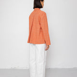 Folk | Folk Pleated Shirt - Red Oxide Textured Check
