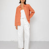 Folk | Folk Pleated Shirt - Red Oxide Textured Check