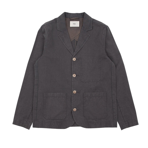 Patch Jacket - Slate Slub
