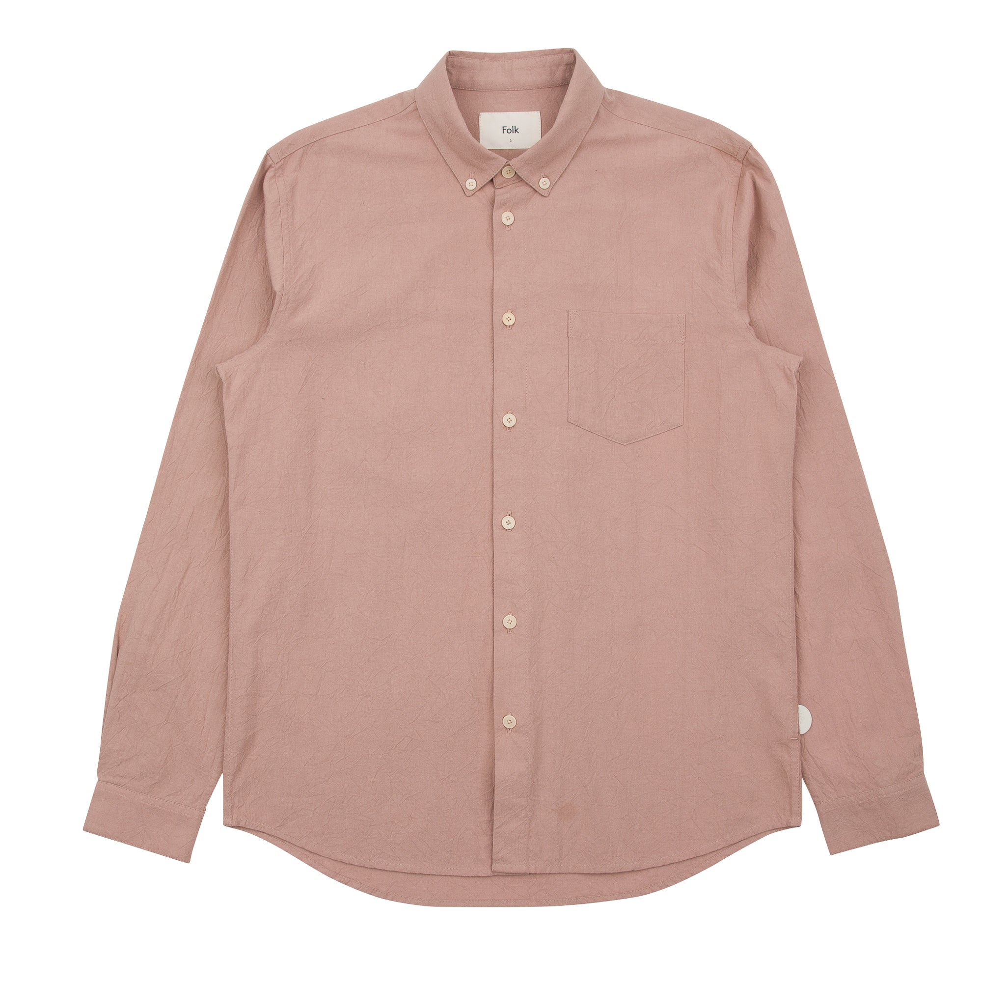 Folk | Relaxed Fit Shirt - Pink Crinkle