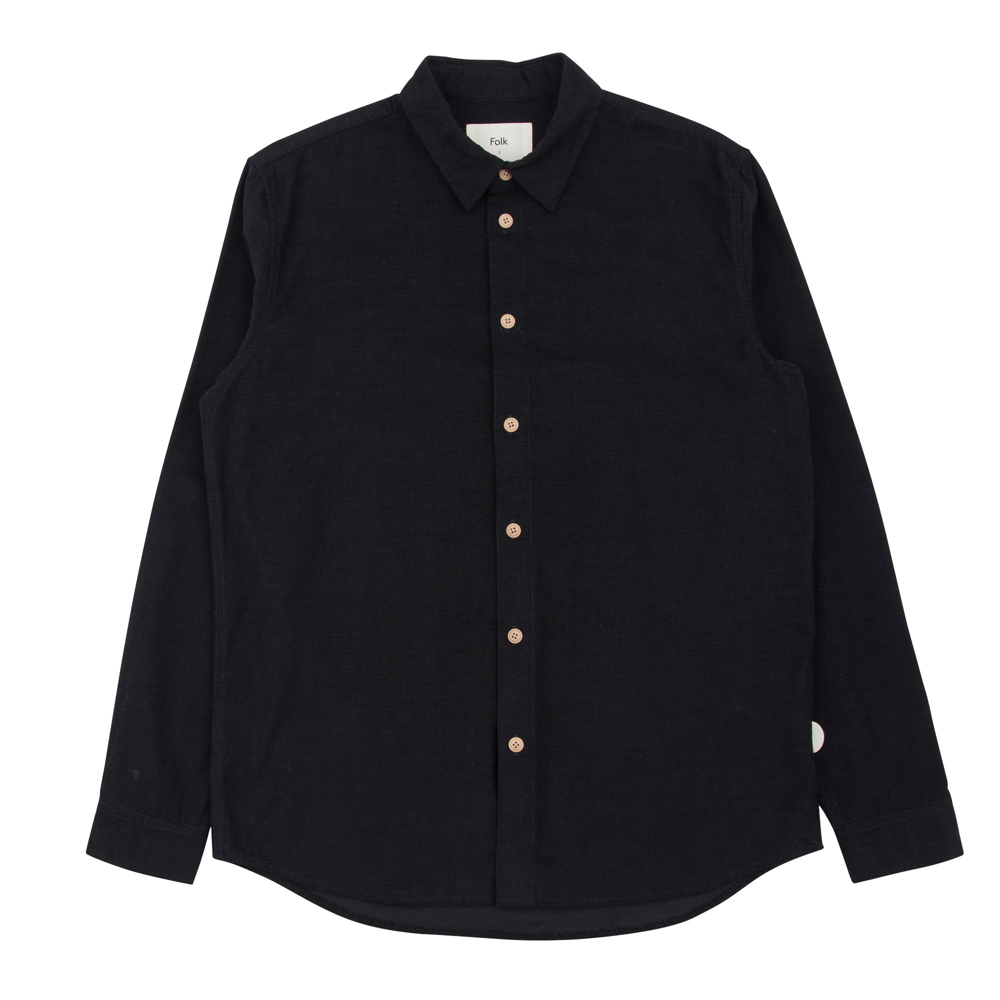 Relaxed Babycord Shirt - Black Microcheck – Folk