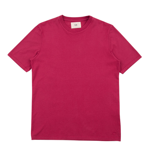 Contrast Sleeve Tee - Pomegranate