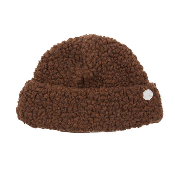 Fleece Beanie - Brown Wool