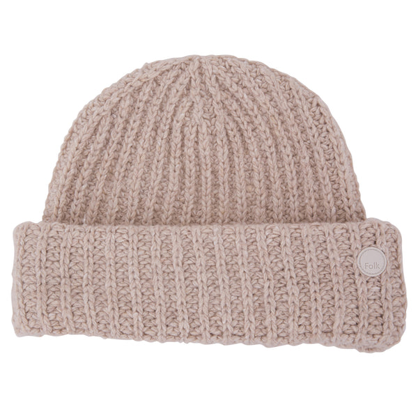 Chain Rib Beanie - Stone