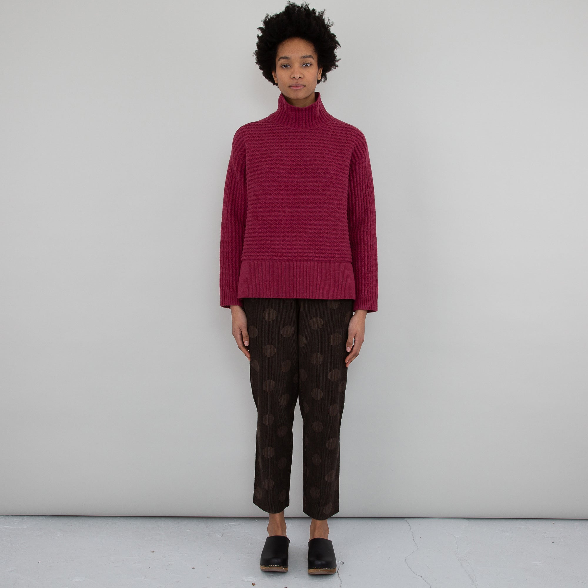 Folk | Drawcord Signal Pant - Brown Polka Cord
