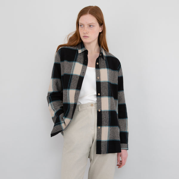 Boyfriend Shirt - Alpine Green Blanket Check