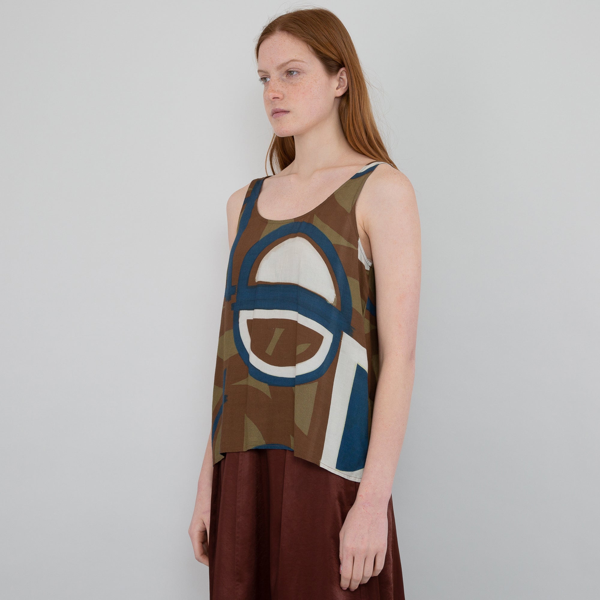 Folk | Scoop Back Vest - Link Print Multi