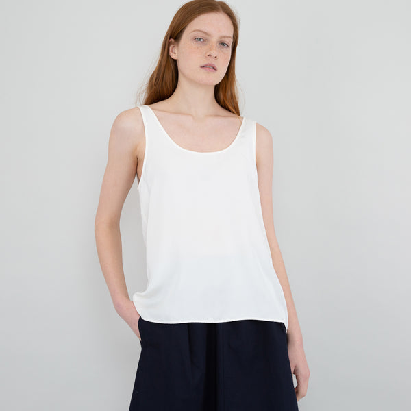 Scoop Back Vest - Ecru