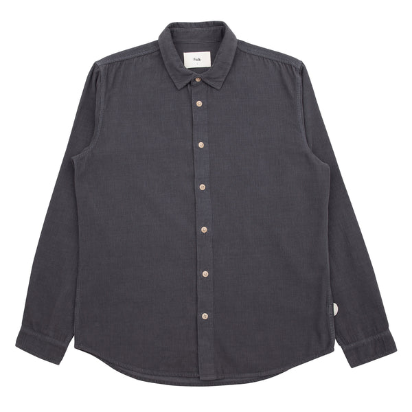 Relaxed Babycord Shirt - Charcoal