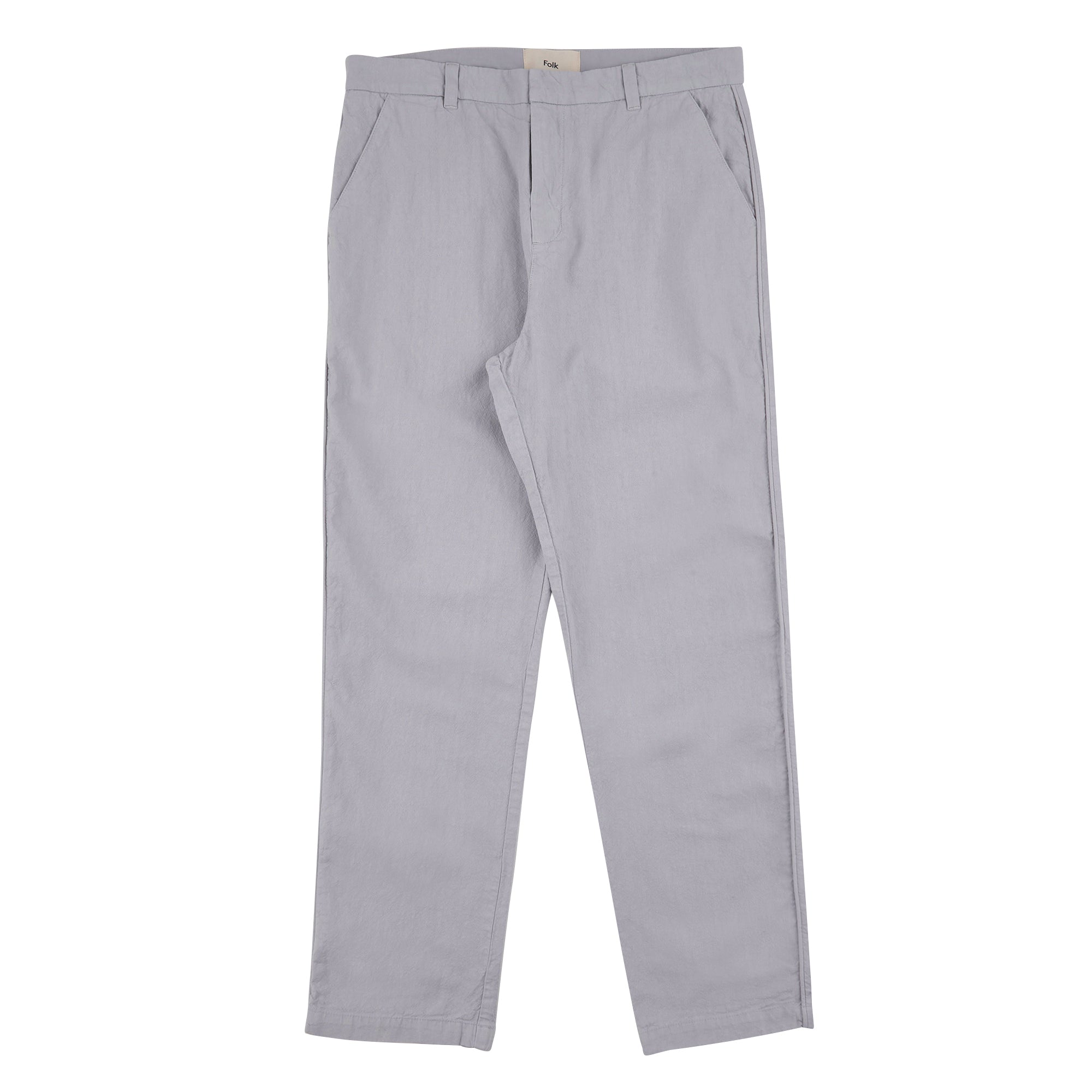 Cotton Linen Trouser Fixed Mist Blue Folk