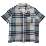 SS Soft Collar Shirt - Ocean Blue Check