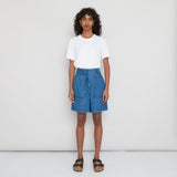 Pleated Shorts - Denim