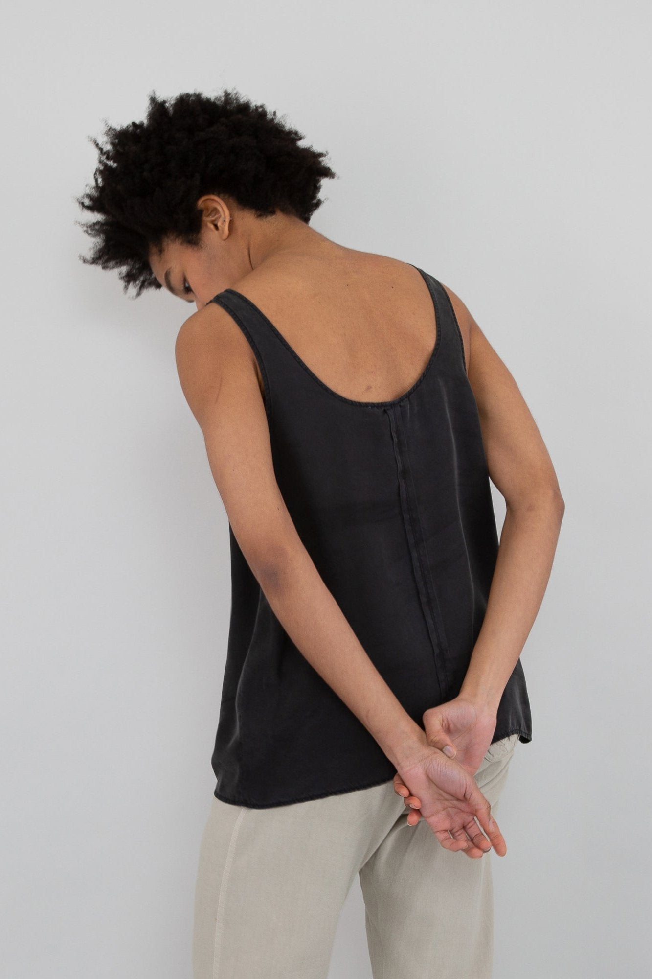 Folk | Scoop Back Vest - Black