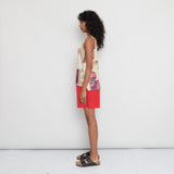 Scoop Back Vest Women's - Cutout Print Coral Multi