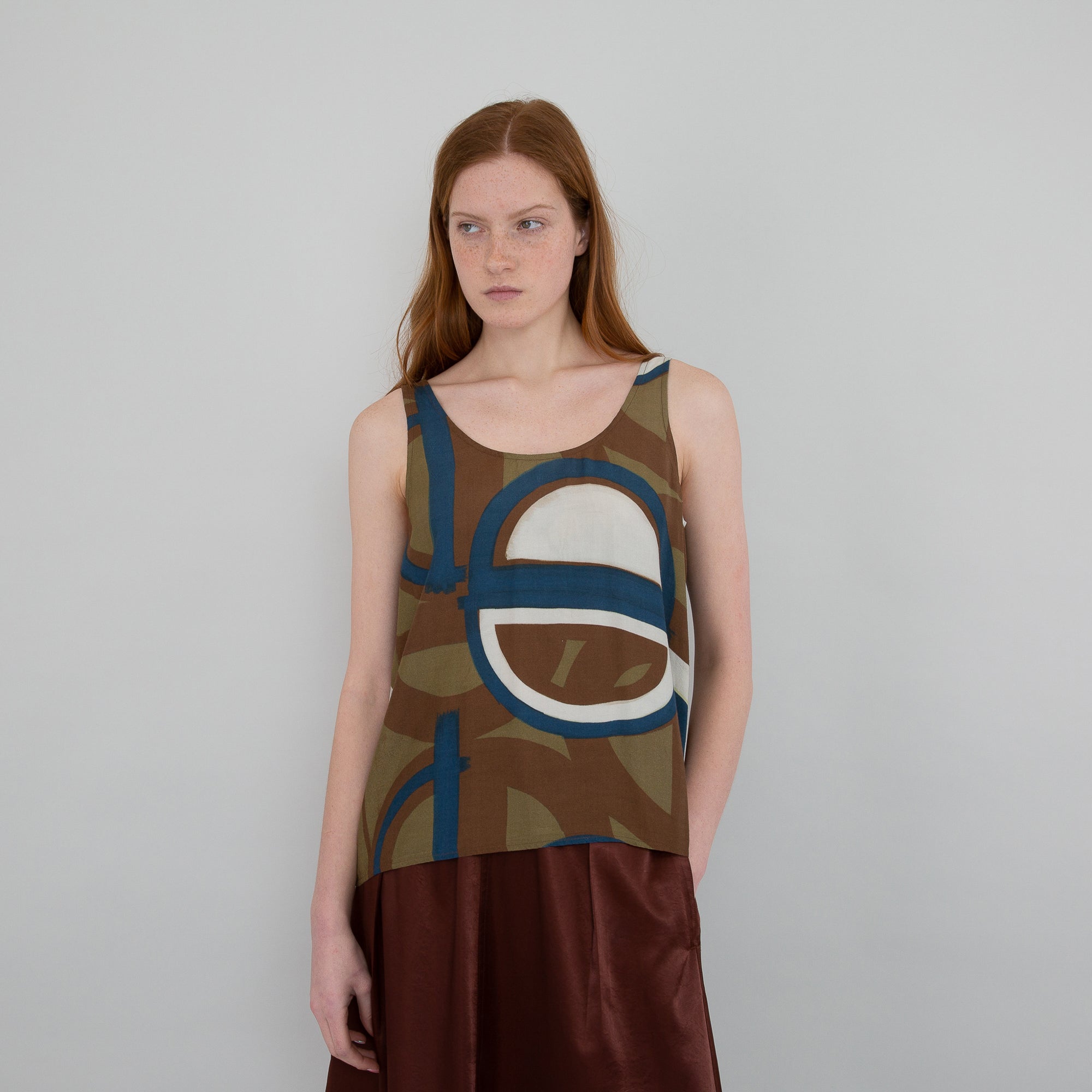 Folk | Scoop Back Vest - Link Print Multi