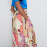 Full Seam Skirt Women's - Cutout Print Coral Multi