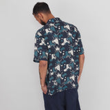 Gabe Shirt - Coil Print Indigo